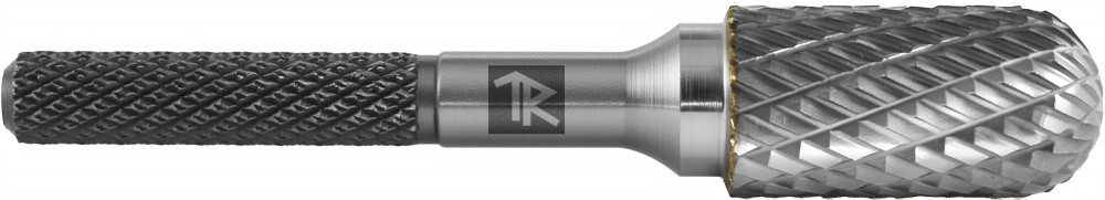 TRRBC10200665-2 Борфреза твердосплавная цилиндрическая с радиусным торцом, тип C, 10 мм, двойная нас