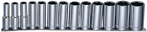 S05HD4213S Набор головок торцевых глубоких MAXI-DRIVE 1/2"DR на держателе, SAE 7/16--1-1/4", 13 пред