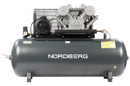 Компрессор поршневой с ременной передачей 380В, ресив. 500л, 1400л/мин NORDBERG NCP500/1400
