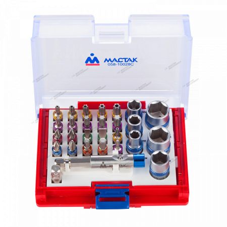 Набор вставок (бит) 1/4"", TORX, HEX, PZ, PH, SLOT, 28 предметов