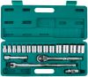 S05H4219S Набор головок торцевых дюймовых 1/2"DR, SAE 3/8"--1-1/4", 19 предметов